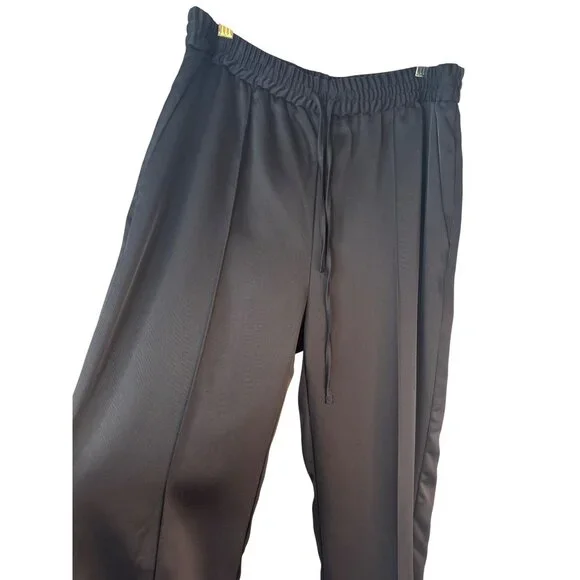 2/$30 Zara Womens Black Jersey Pants Large Elastic Waist - Picture 7 of 16
